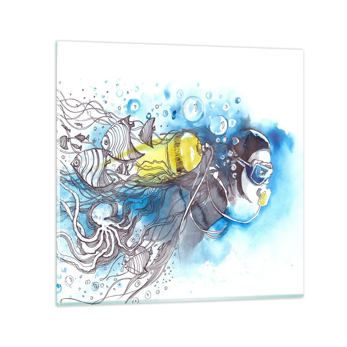 Obraz na szkle - Wielki błękit - 40x40 cm