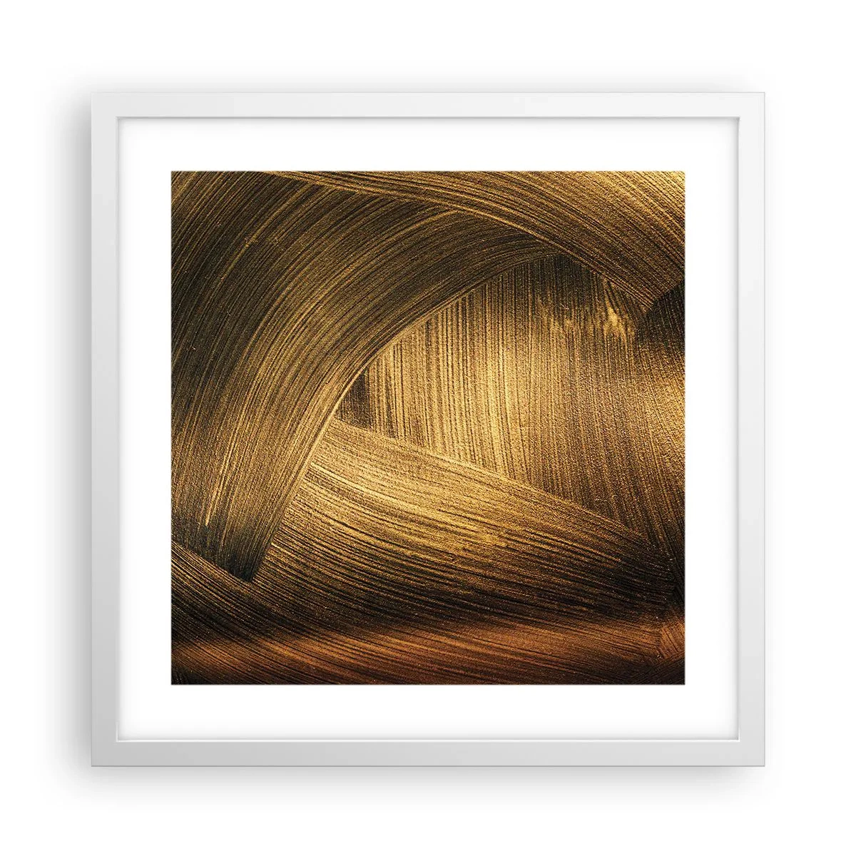 Plakat w białej ramie - W złotym labiryncie - 40x40 cm