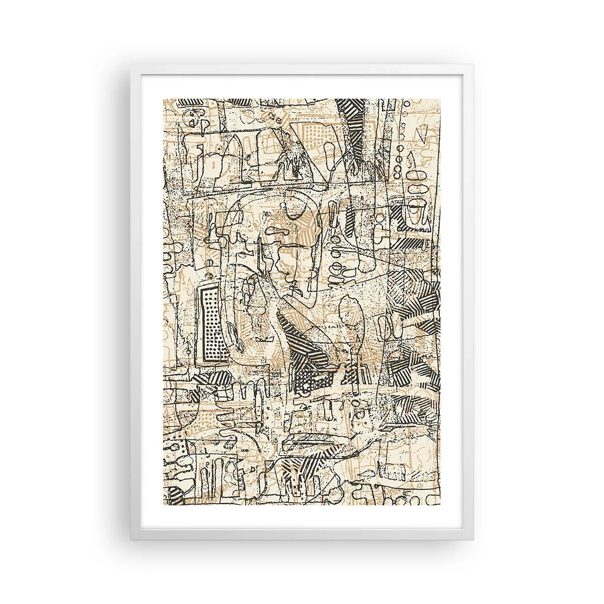 Plakat w białej ramie - Czeka na rozszyfrowanie - 50x70 cm