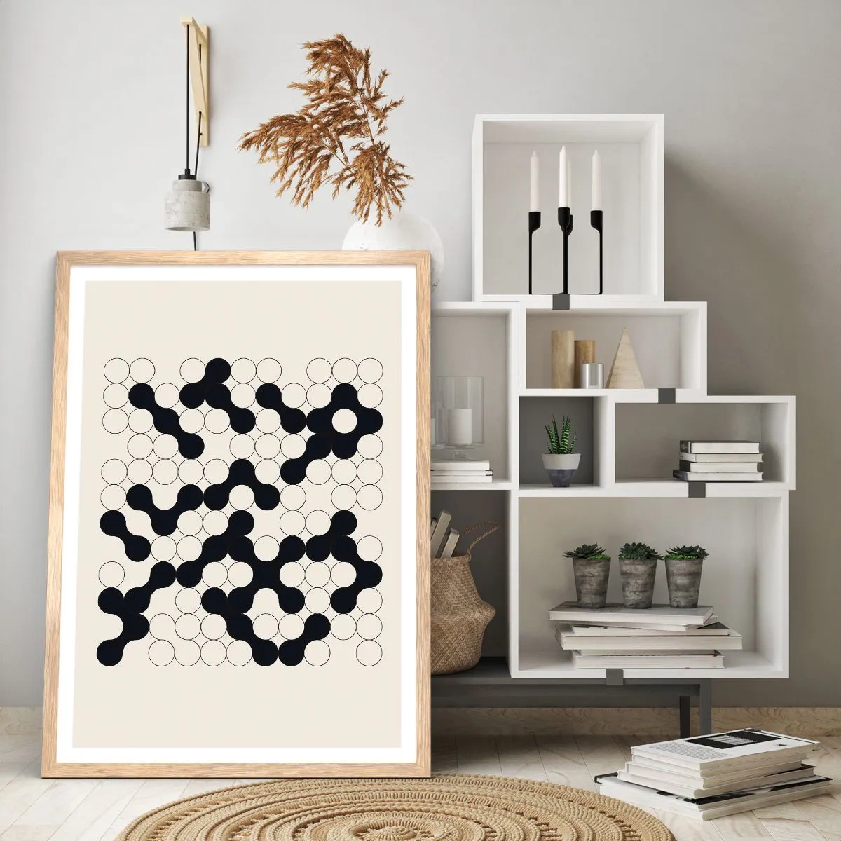 Plakat w ramie jasny dąb - Chińska gra – wariacja - 30x40 cm