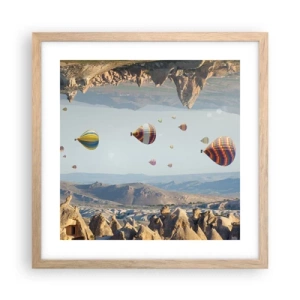 Plakat w ramie jasny dąb - Tu wszystko jest możliwe - 40x40 cm