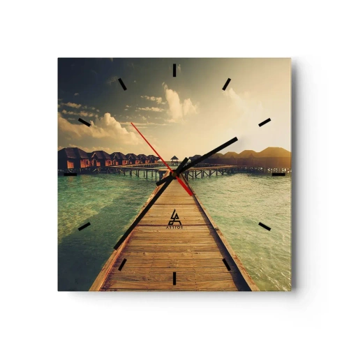 Zegar ścienny - Gorące zaproszenie - 40x40 cm