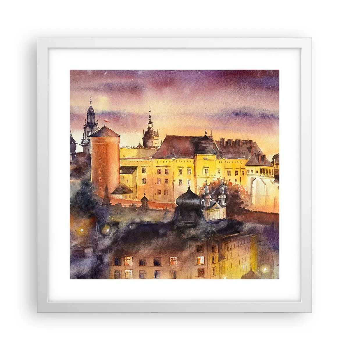 Plakat w białej ramie - Historia i baśń - 40x40 cm