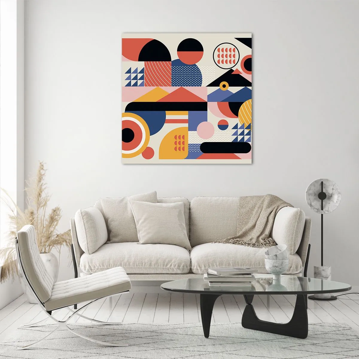 Obraz na szkle - Kompozycja: pobaw się - 60x60 cm