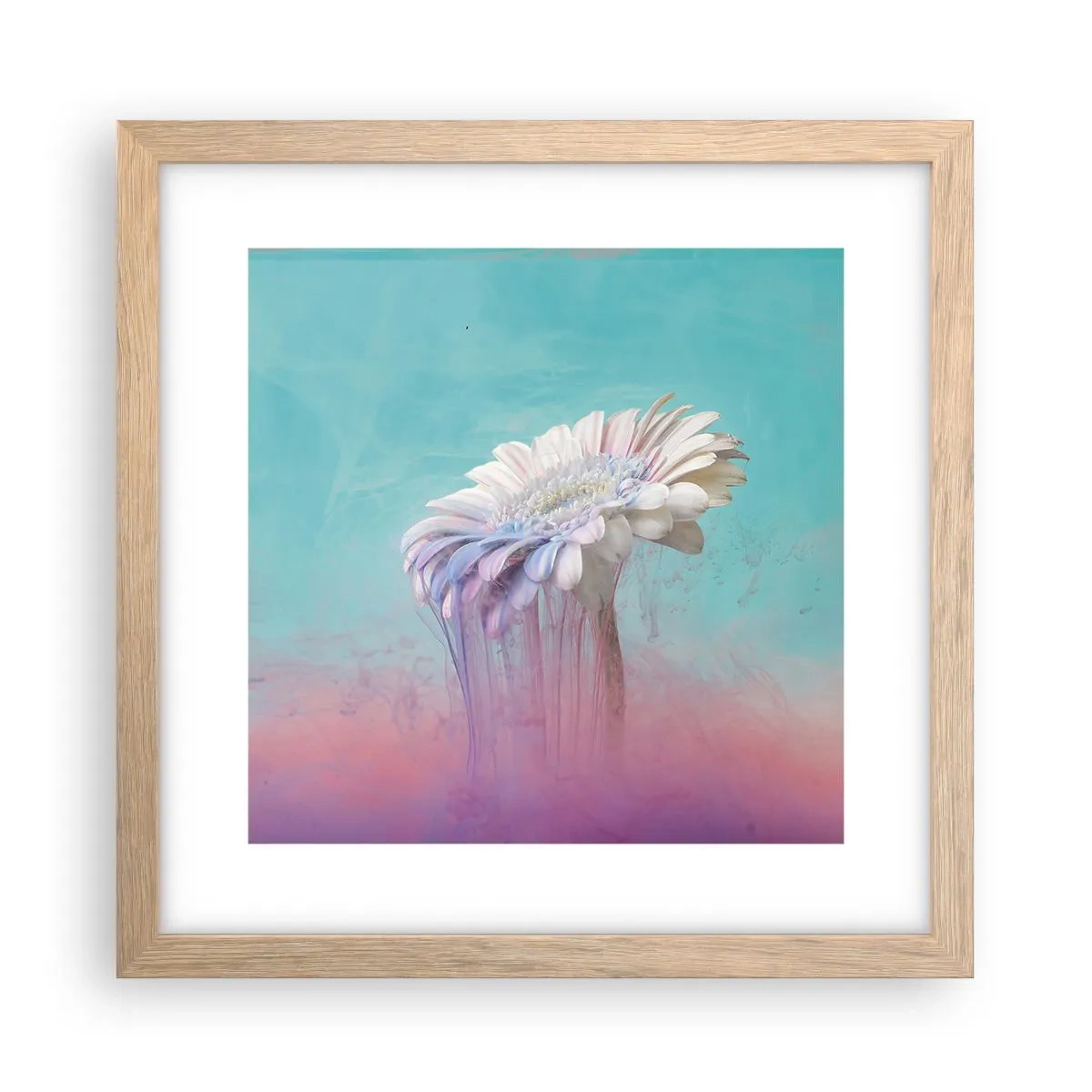 Plakat w ramie jasny dąb - Zaświaty kwiatów - 30x30 cm