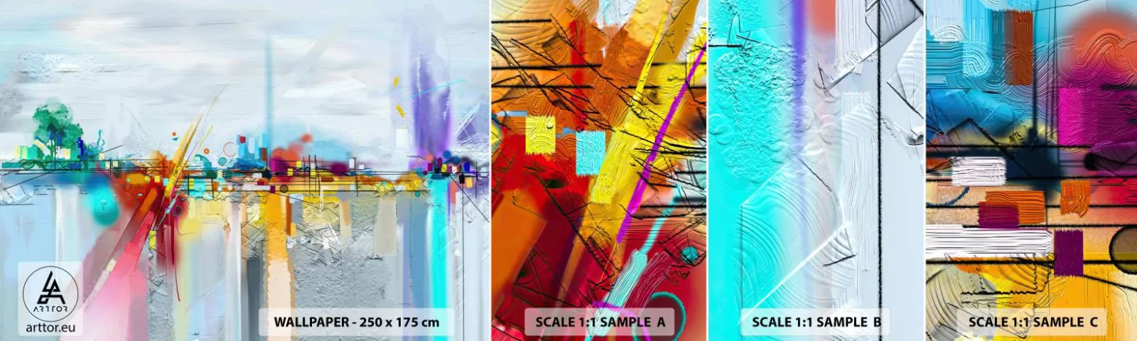 Fototapeta Próbka Samoprzylepna Deluxe Sticker - Most radości nad rzeką życia - Abstrakcja, Sztuka, Surrealizm - 100x30 cm