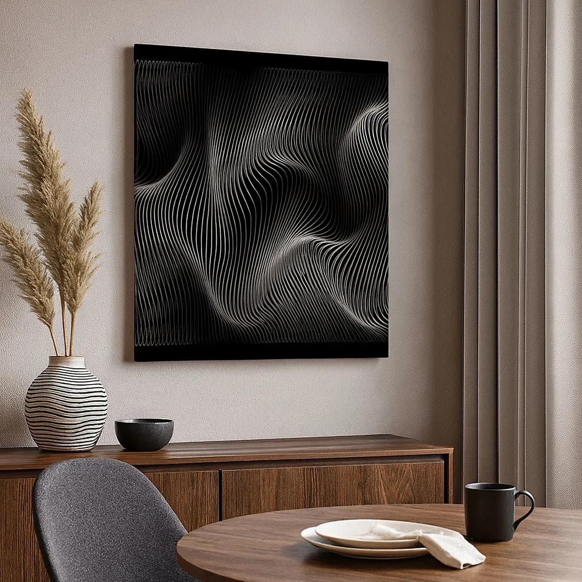 Obraz na płótnie - Taniec światła w przestrzeni - 30x30 cm