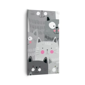 Obraz na płótnie - Koci świat - 65x120 cm