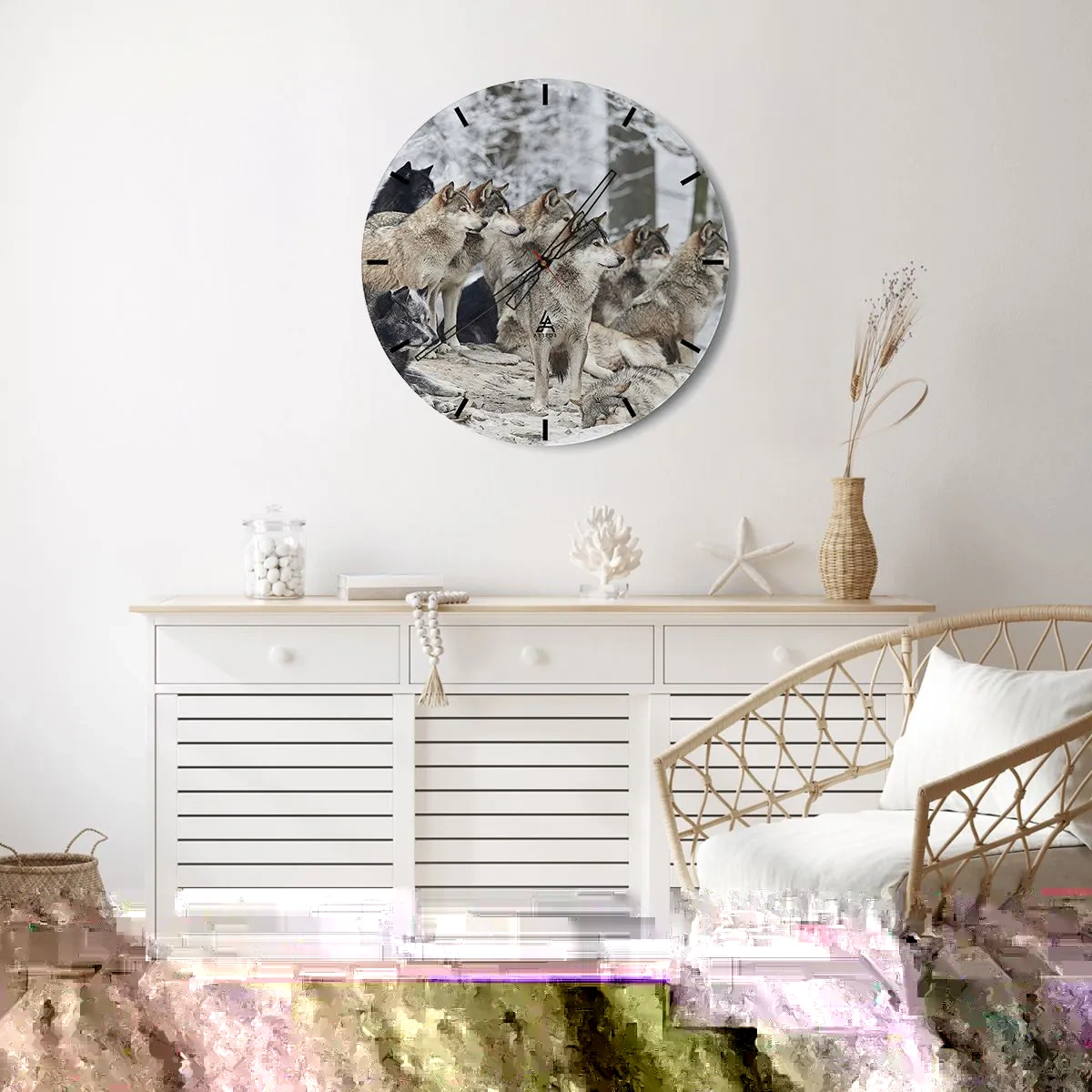 Zegar ścienny - Rodzina i przyjaciele - 30x30 cm