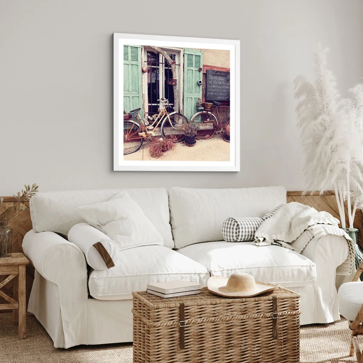 Plakat w białej ramie - Niech żyje prowincja - 50x50 cm