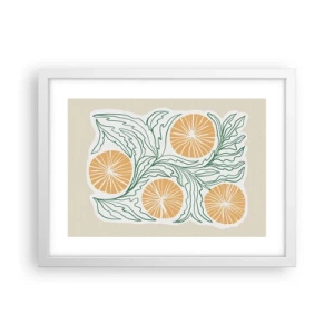 Plakat w białej ramie - Etnicznie z nutą abstrakcji - 40x30 cm