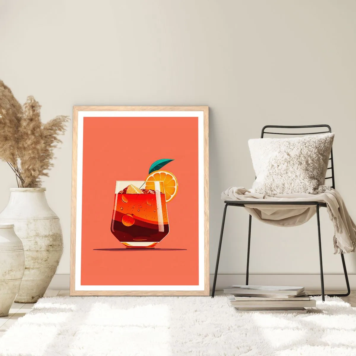 Plakat w ramie jasny dąb - Letnie orzeźwienie - 40x50 cm