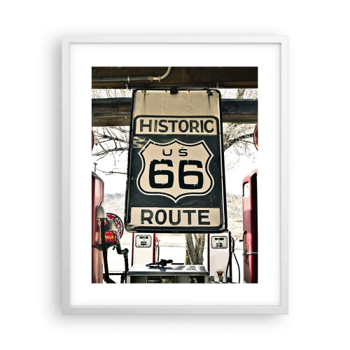 Plakat w białej ramie - Amerykańska retro podróż - 40x50 cm