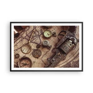 Plakat w czarnej ramie - Przygoda wzywa - 91x61 cm