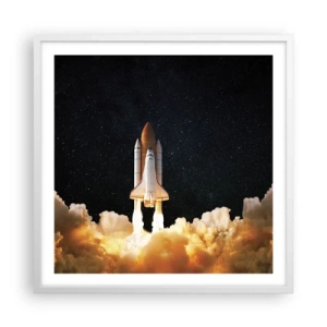 Plakat w białej ramie - Ad astra! - 60x60 cm