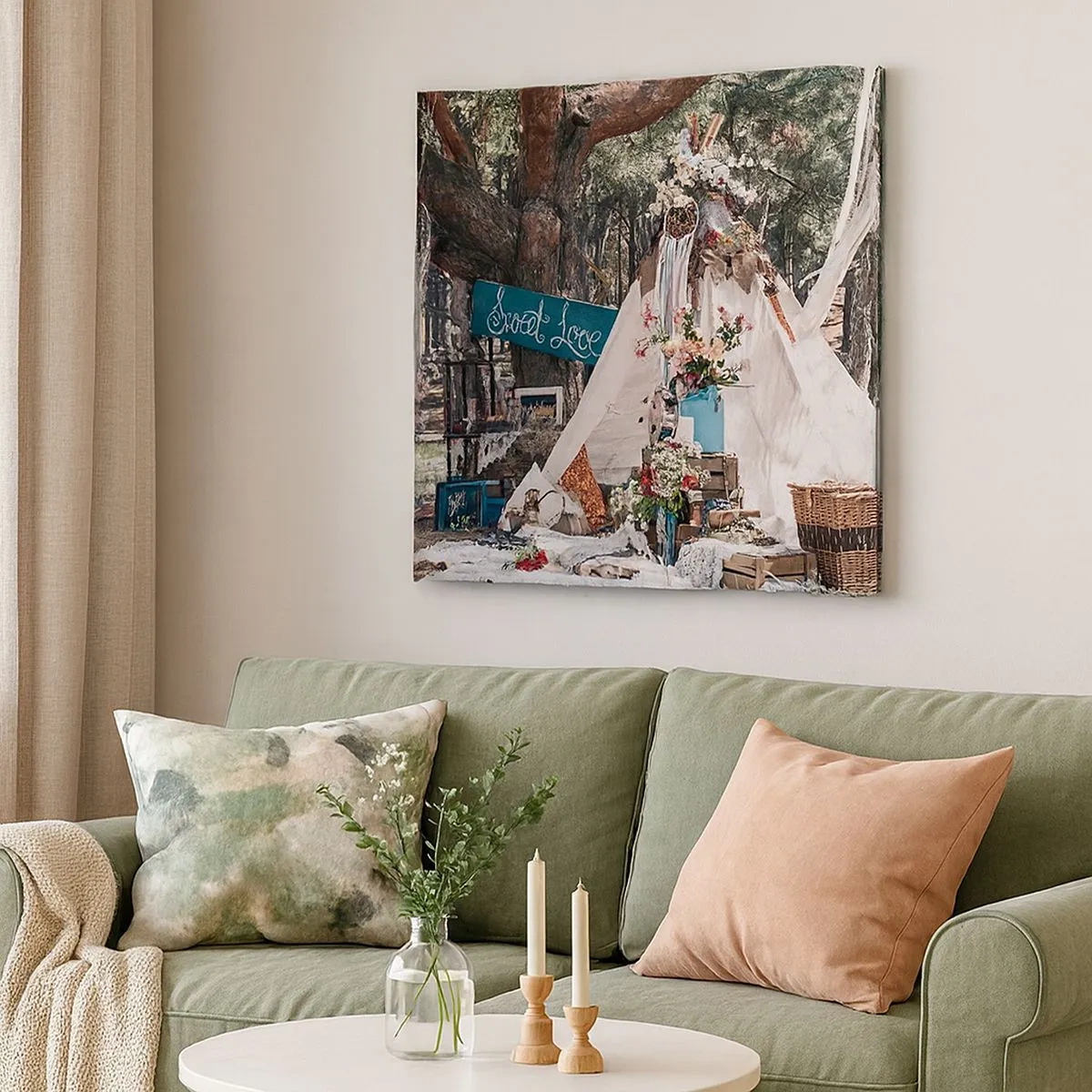 Obraz na płótnie - Make love… - 30x30 cm