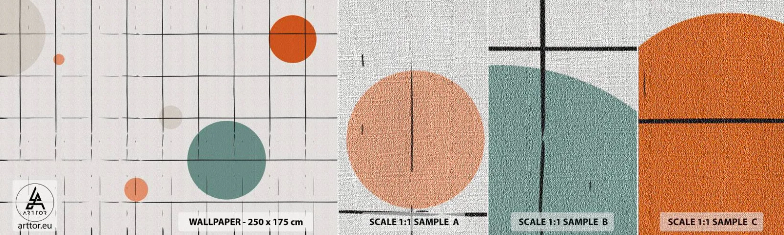Fototapeta Próbka Premium Canvas - Uwięzione. My czy one? - Tło, Koła, Kratka - 100x30 cm