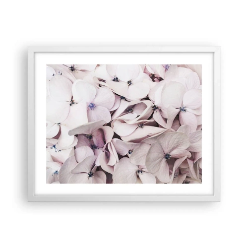 Plakat w białej ramie - W powodzi kwiatów - 50x40 cm
