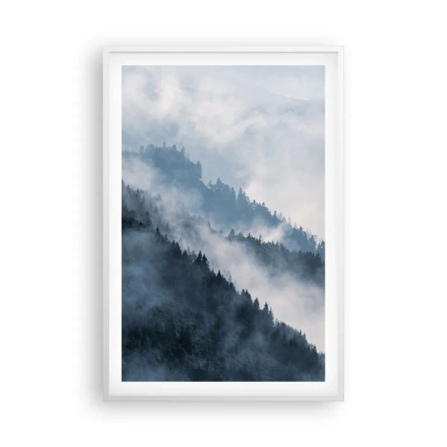 Plakat w białej ramie - Mistyka gór - 61x91 cm