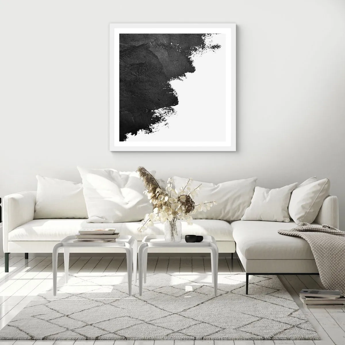Plakat w białej ramie - Żywioły: ziemia - 50x50 cm