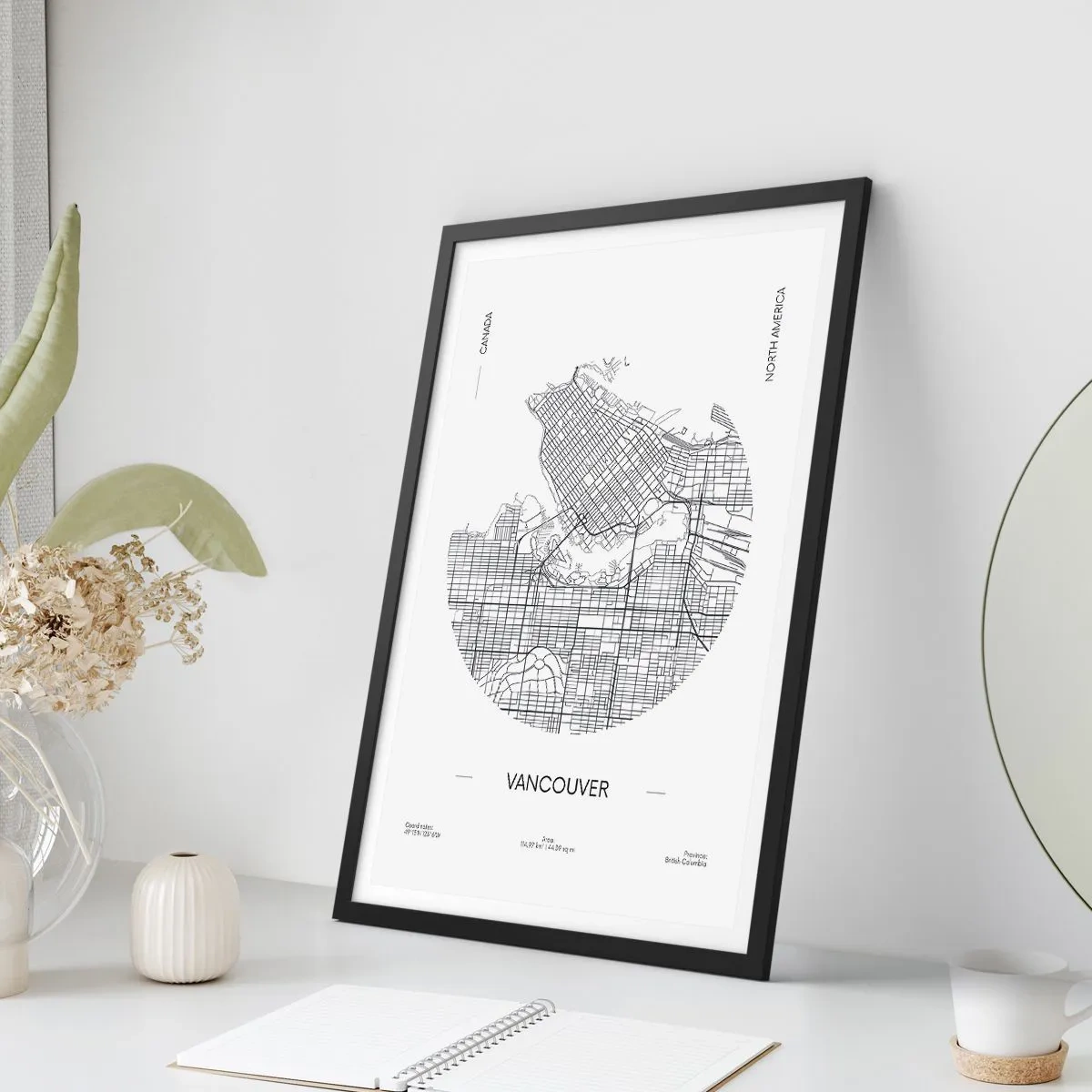 Plakat w czarnej ramie - Anatomia Vancouver - 30x40 cm