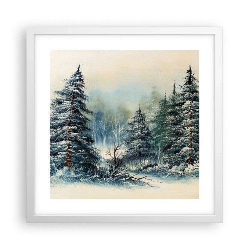 Plakat w białej ramie - Gotowe do Świąt - 40x40 cm