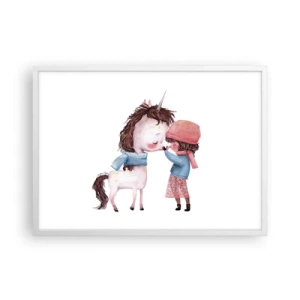 Plakat w białej ramie - Zimowa opowieść - 70x50 cm