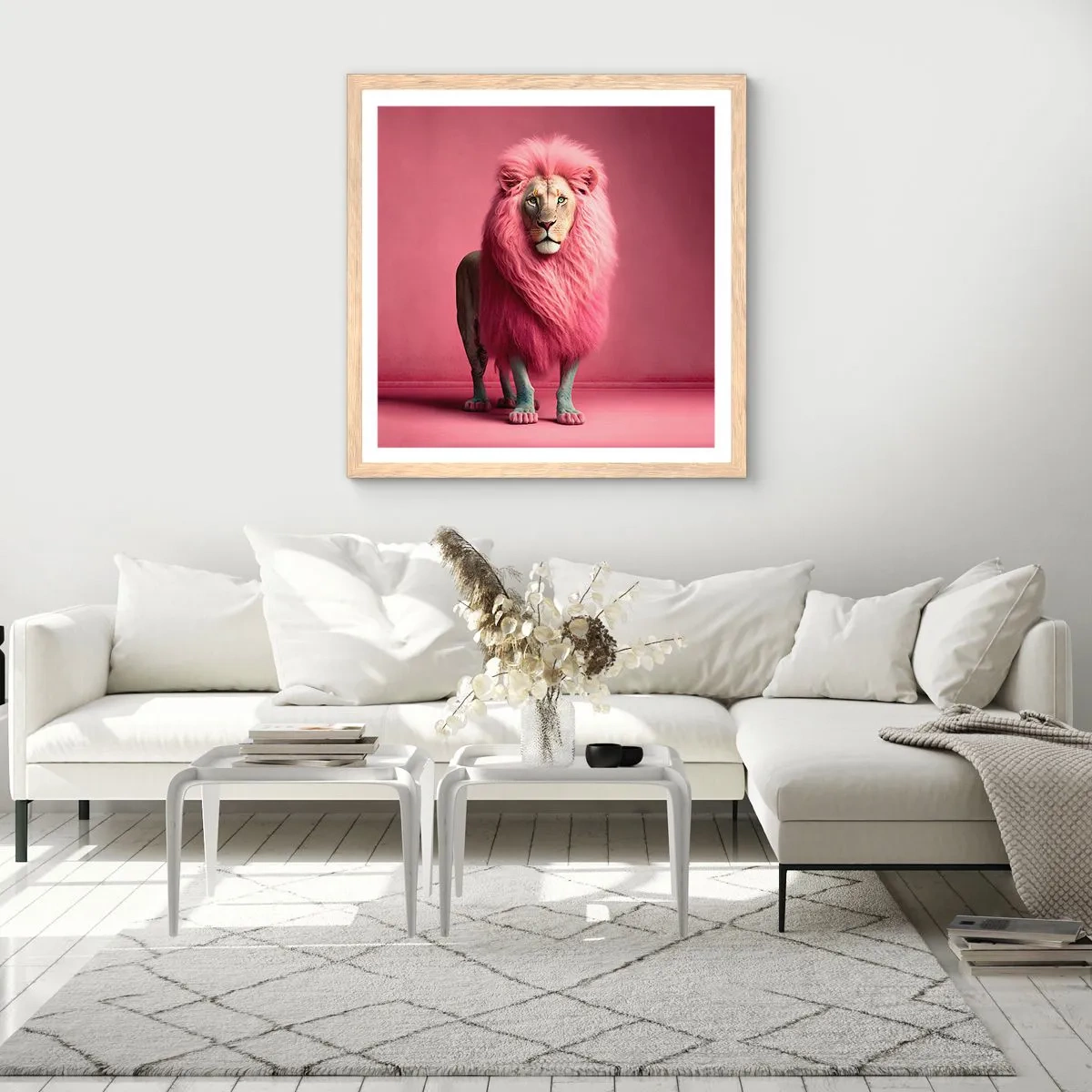 Plakat w ramie jasny dąb - I już się nie boisz - 30x30 cm