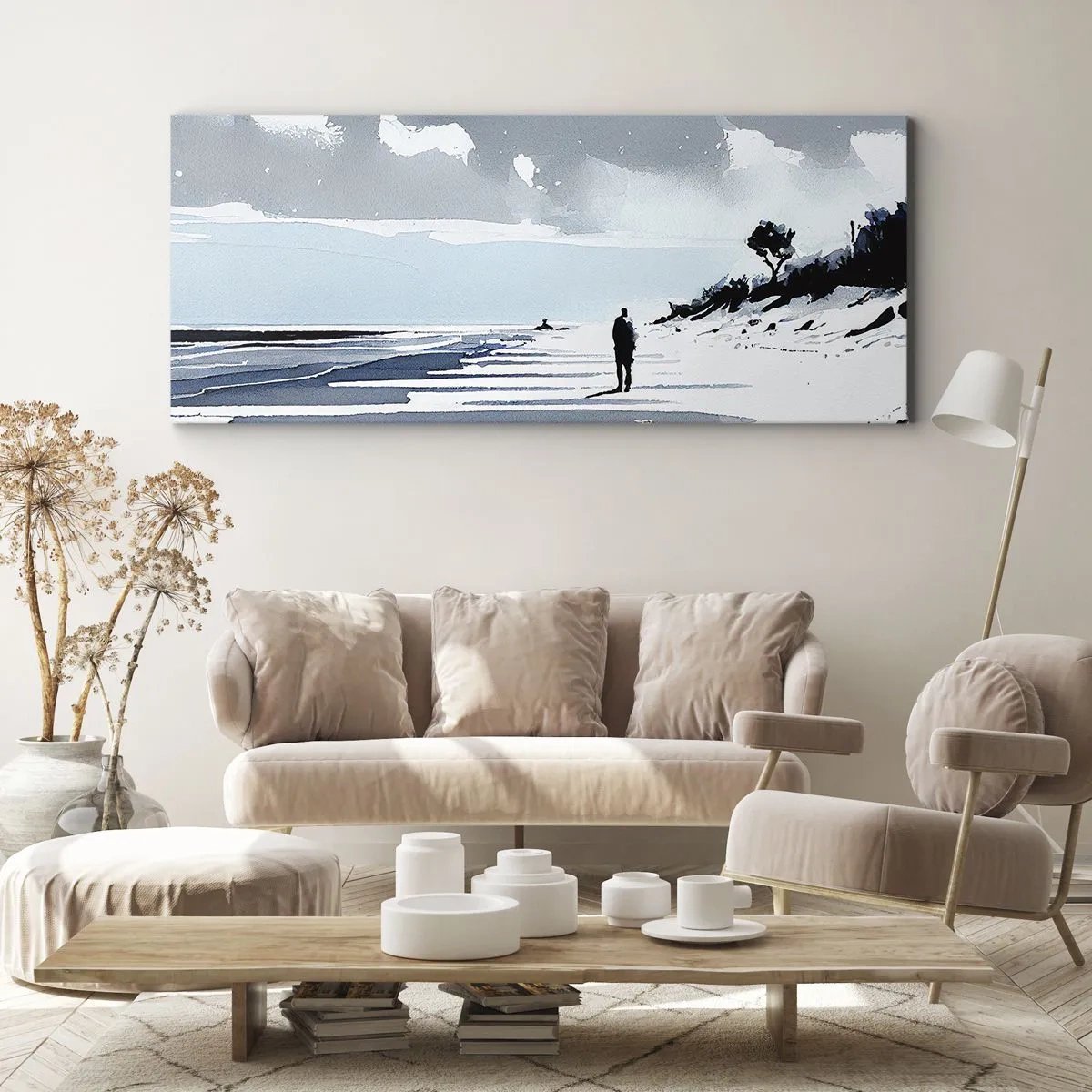 Obraz na płótnie - Sam na sam - 100x40 cm