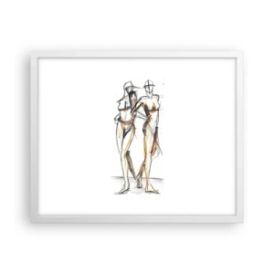 Plakat w białej ramie - Studium wdzięku - 50x40 cm