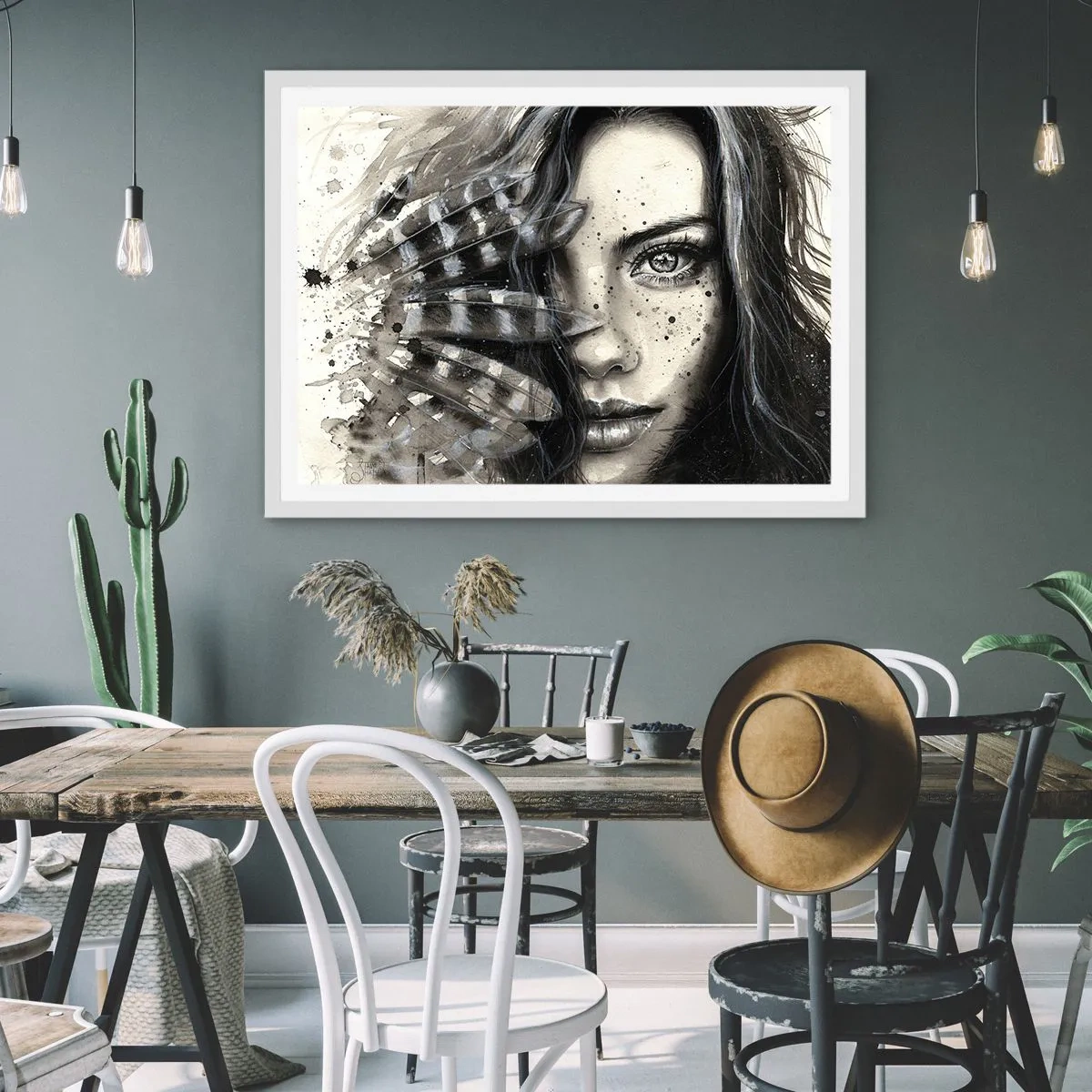 Plakat w białej ramie - Dzika piękność - 91x61 cm