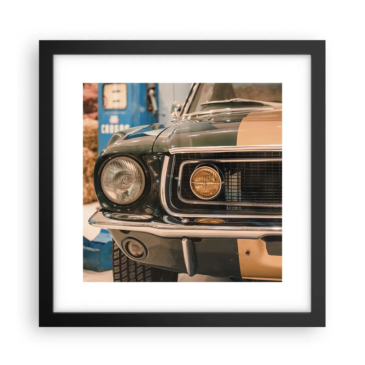 Plakat w czarnej ramie - Spotkanie z legendą - 30x30 cm