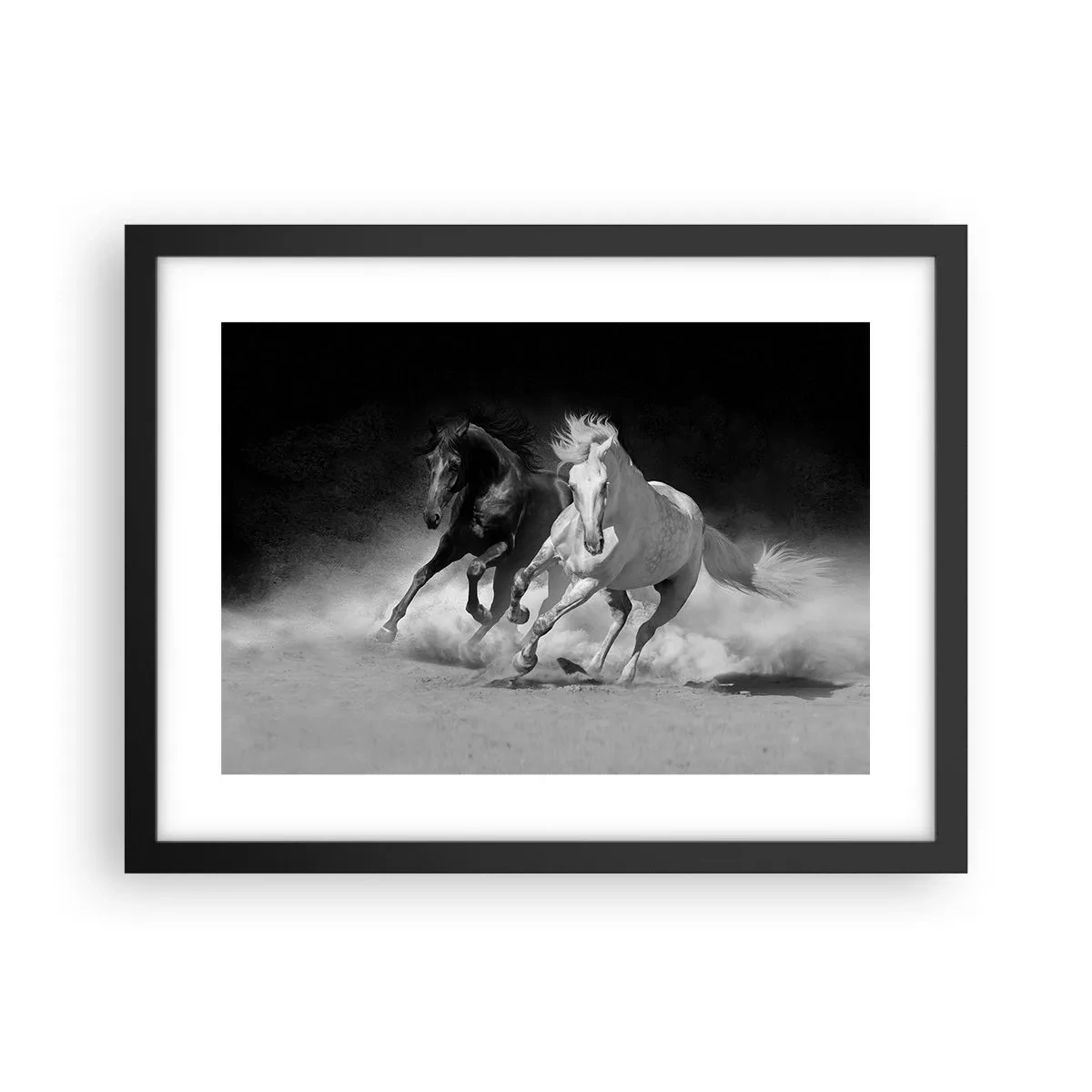 Plakat w czarnej ramie - Galop wolności - 40x30 cm