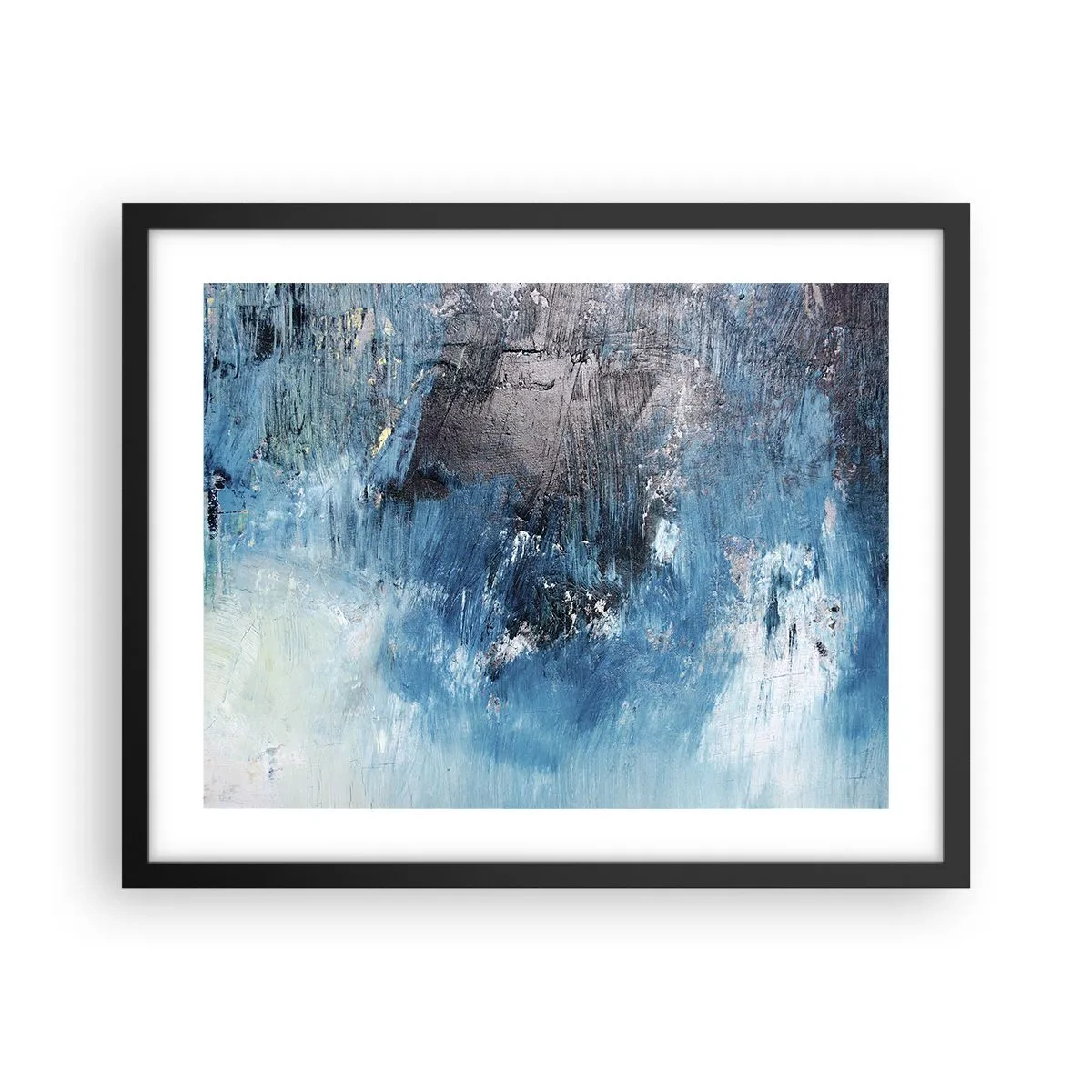 Plakat w czarnej ramie - Błękitna rapsodia - 50x40 cm