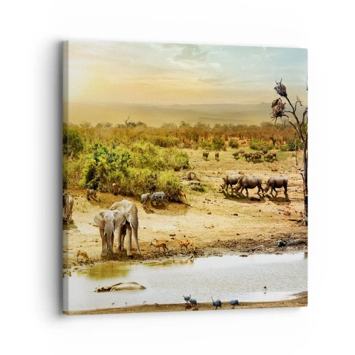 Obraz na płótnie - "Z Edenu zaś wypływała rzeka…" - 30x30 cm