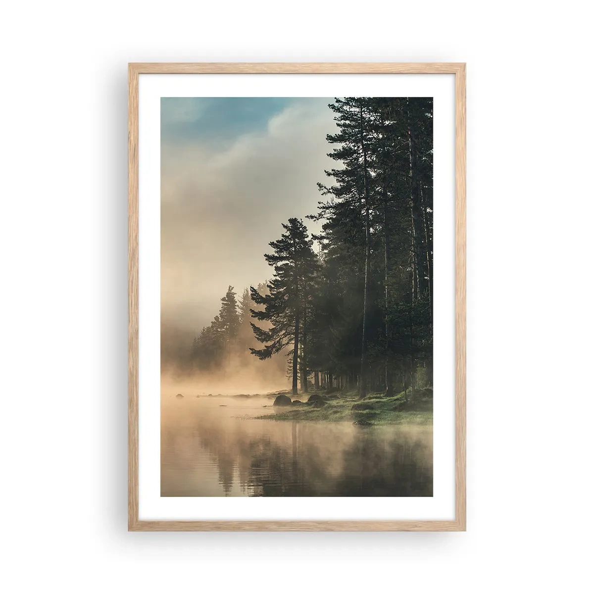 Plakat w ramie jasny dąb - Narodziny dnia - 50x70 cm