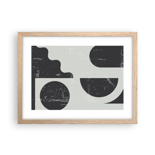 Plakat w ramie jasny dąb - Kompozycja ponad i pod - 40x30 cm