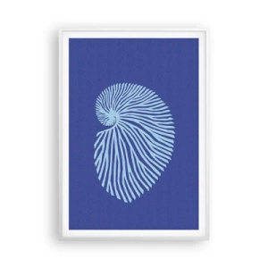 Plakat w białej ramie - Narodziny muszli - 70x100 cm