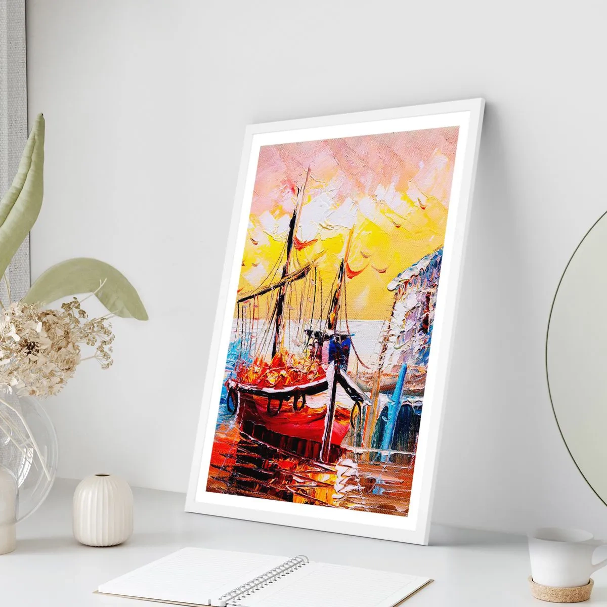 Plakat w białej ramie - Szczęśliwy powrót - 70x100 cm