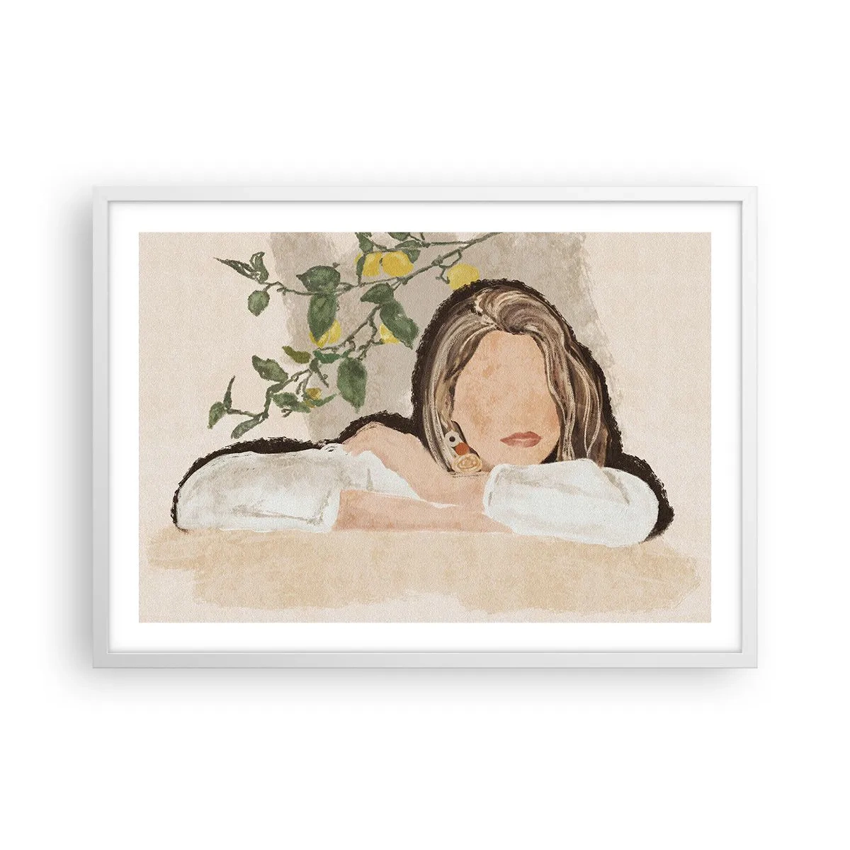 Plakat w białej ramie - Piękność południa - 70x50 cm