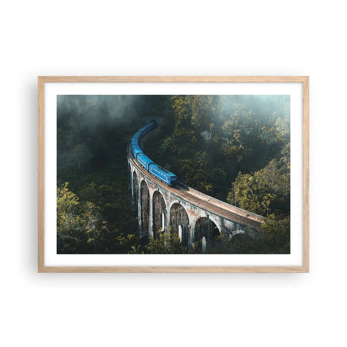 Plakat w ramie jasny dąb - Pociąg do natury - 70x50 cm