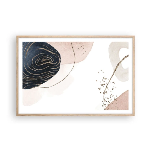 Plakat w ramie jasny dąb - Wszystko płynie - 91x61 cm