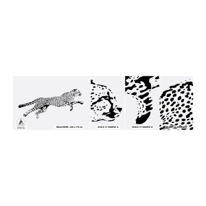 Fototapeta Próbka Samoprzylepna Deluxe Sticker - Najszybszy na Ziemi - Zwierzęta, Gepard, Dziki Kot - 100x30 cm