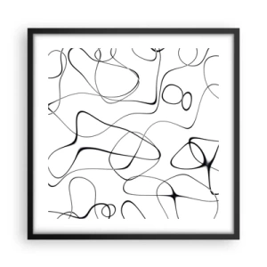 Plakat w czarnej ramie - Ścieżki życia, koleje losu - 50x50 cm