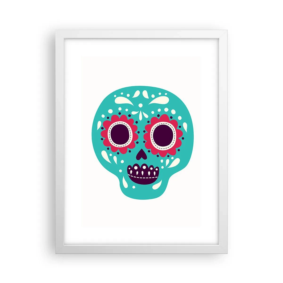 Plakat w białej ramie - Życie – zabawa aż do śmierci - 30x40 cm