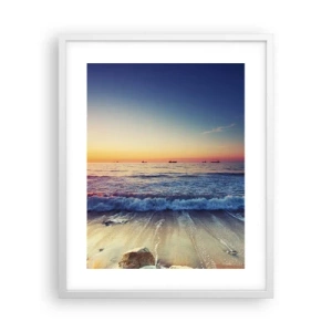 Plakat w białej ramie - A co za horyzontem? - 40x50 cm