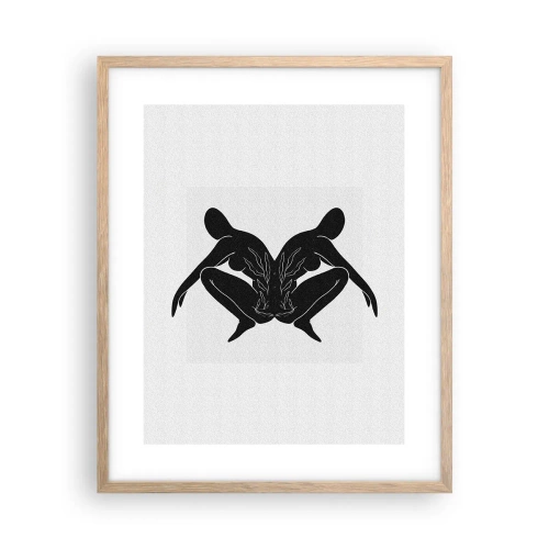 Plakat w ramie jasny dąb - Wspólna dusza - 40x50 cm