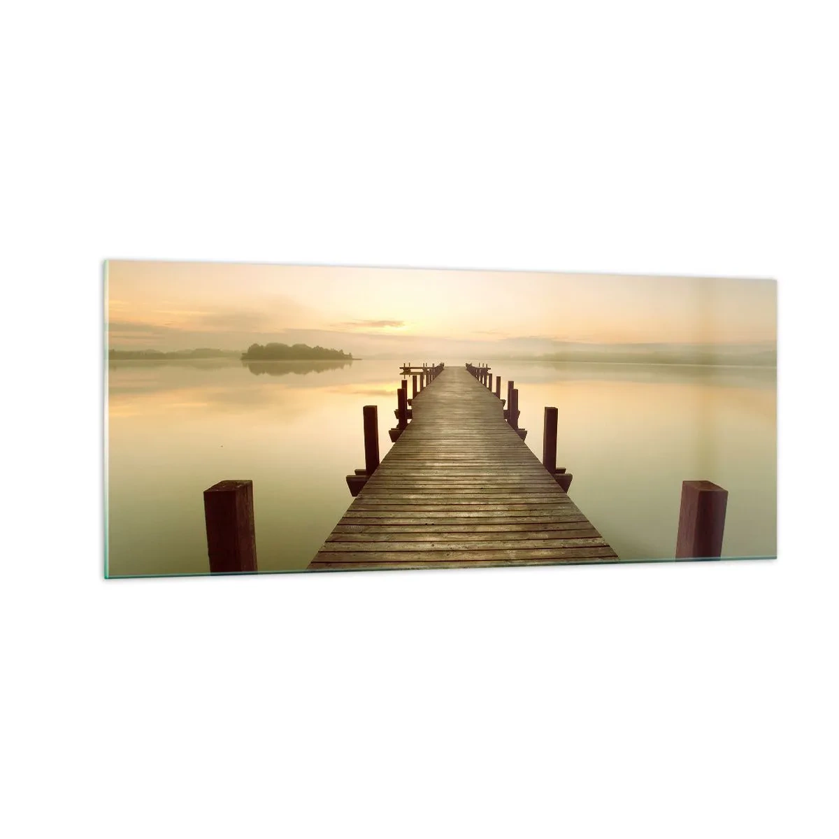 Obraz na szkle - Przedświt, świtanie, światło - 100x40 cm