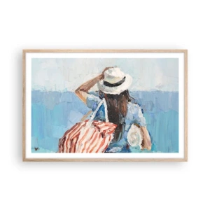 Plakat w ramie jasny dąb - Witaj na wakacjach - 91x61 cm