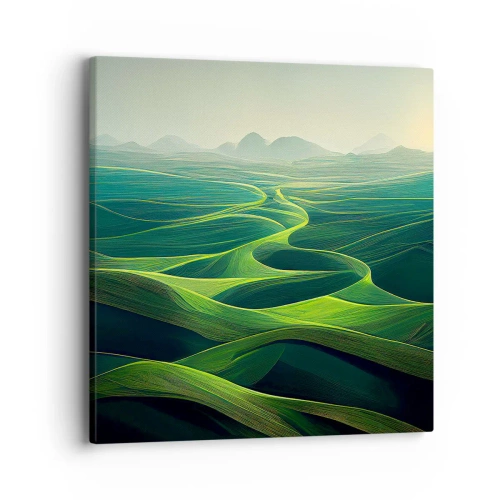 Obraz na płótnie - W zielonych dolinach - 40x40 cm
